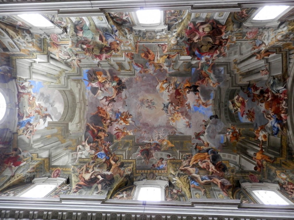 Le plafond en trompe-l'oeil de l’église Saint-Ignace-de-Loyola (Sant’Ignazio di Loyola a Campo Marzio en italien).