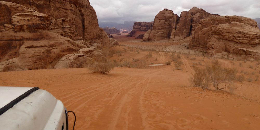 Deuxième jour de marche dans le désert du Wadi Rum